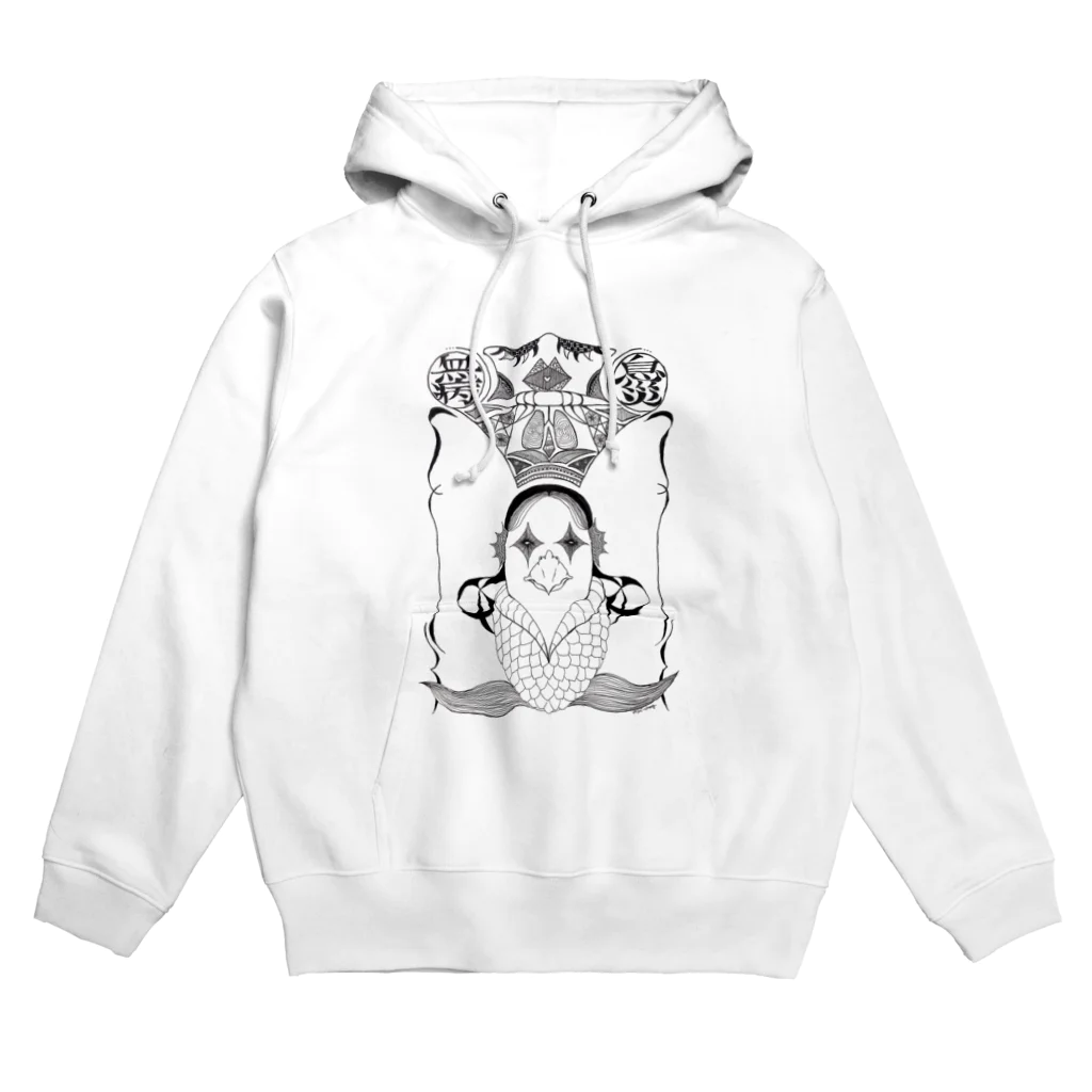 mini-changのお札風アマビエ Hoodie