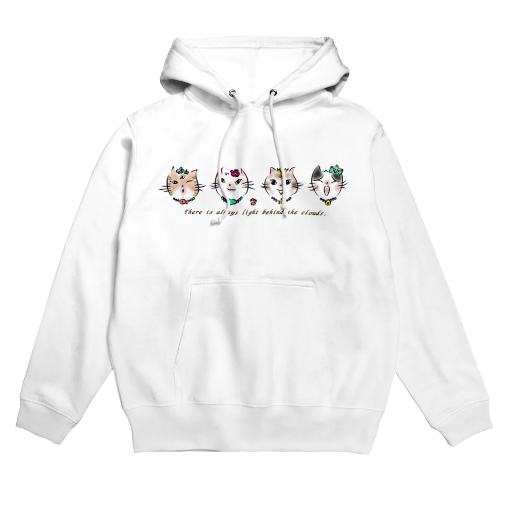 りんころRinのソーing部の保護猫　名言２　雲の向こうはいつも青空　 Hoodie