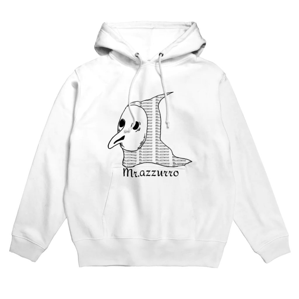 Mr.azzurroのクチバシマスク白 Hoodie