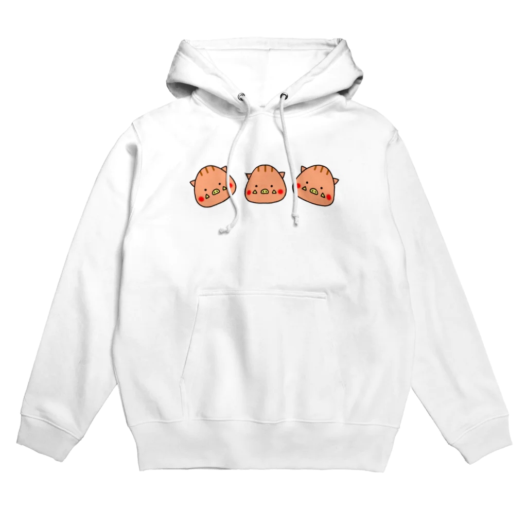 いのしし茶屋の3匹のいのっちょさん Hoodie