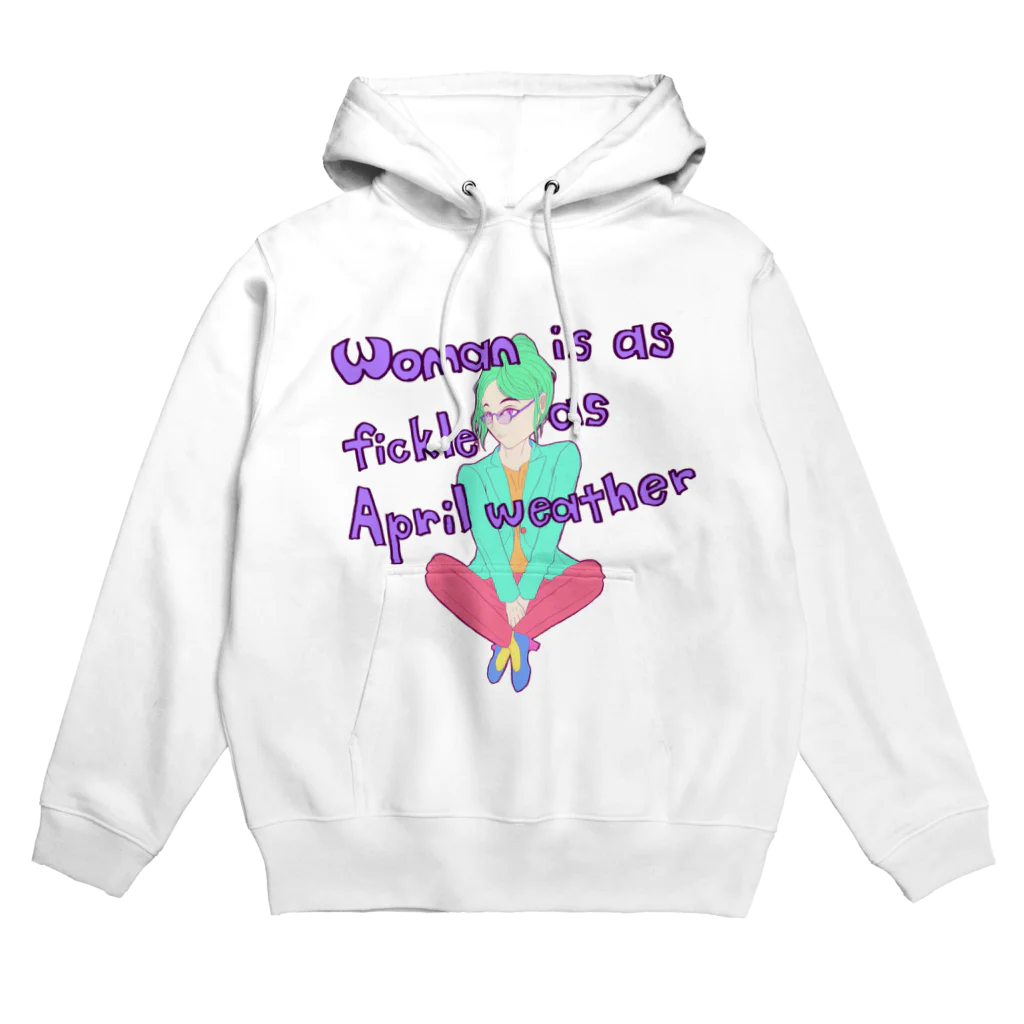 ヨシアキのWoman is as fickle as April weather. Hoodie