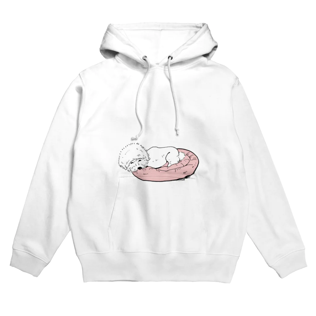 あさひの寝ている白いトイプードル Hoodie