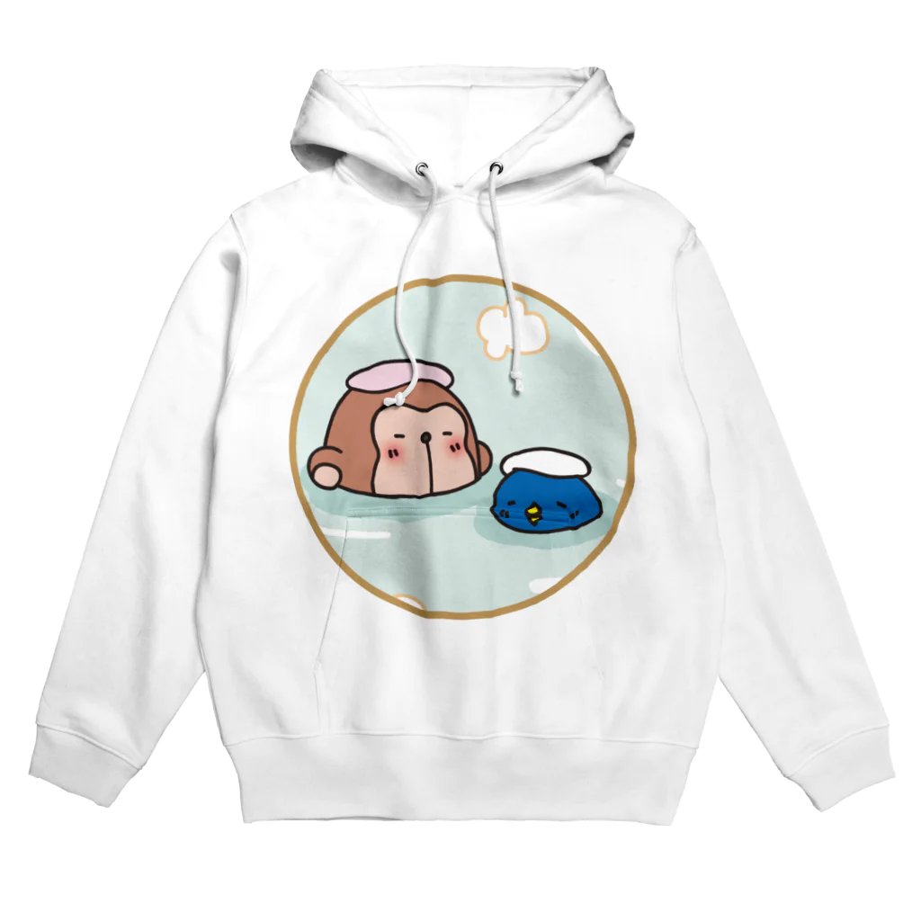 ひまわりラボ！の温泉おさるとペンギン Hoodie