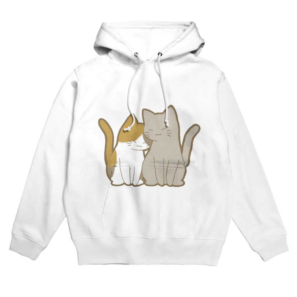 かわいいもののおみせ　いそぎんちゃくの仲良し猫　三毛&灰 Hoodie