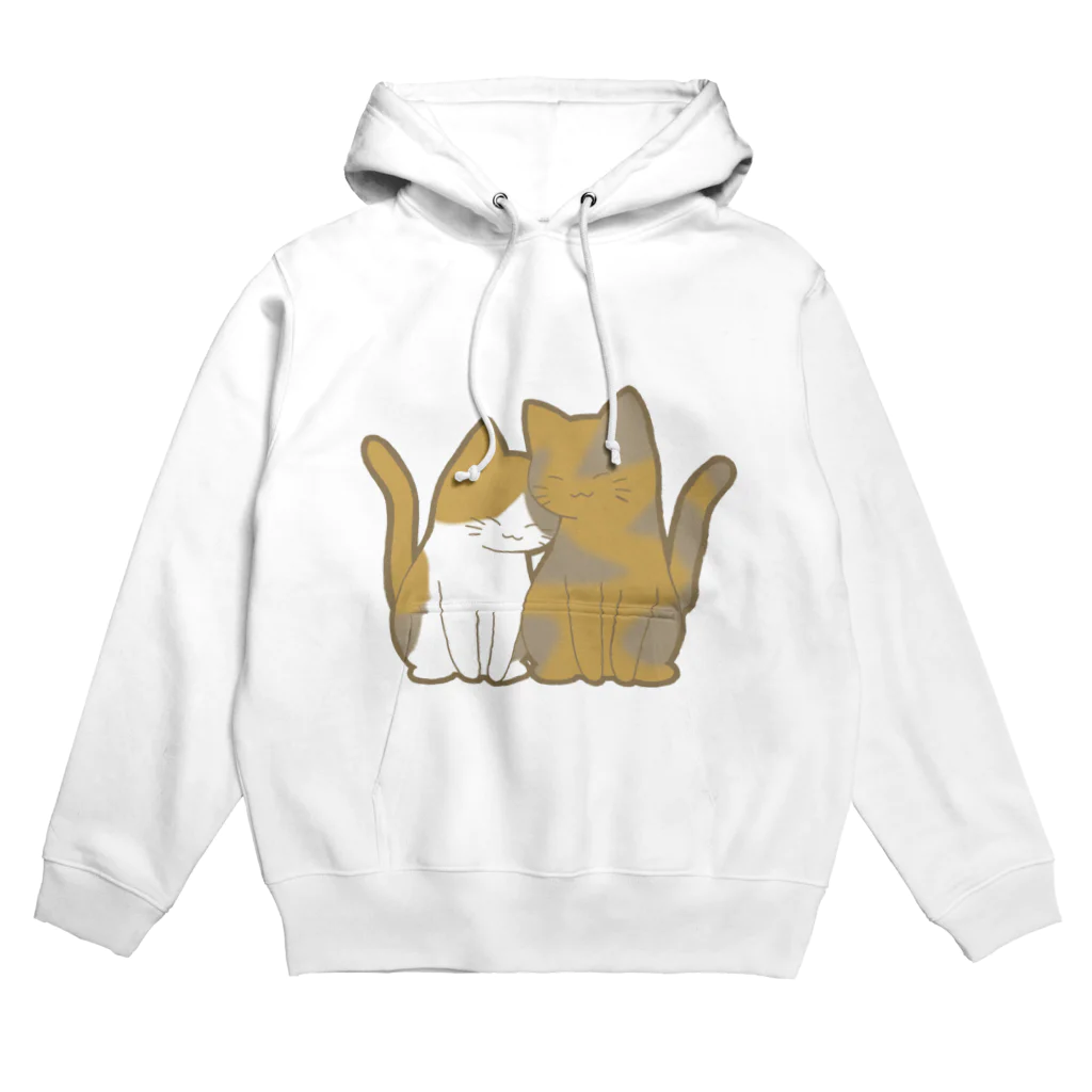 かわいいもののおみせ　いそぎんちゃくの表裏印刷　仲良し猫　三毛&サビ Hoodie