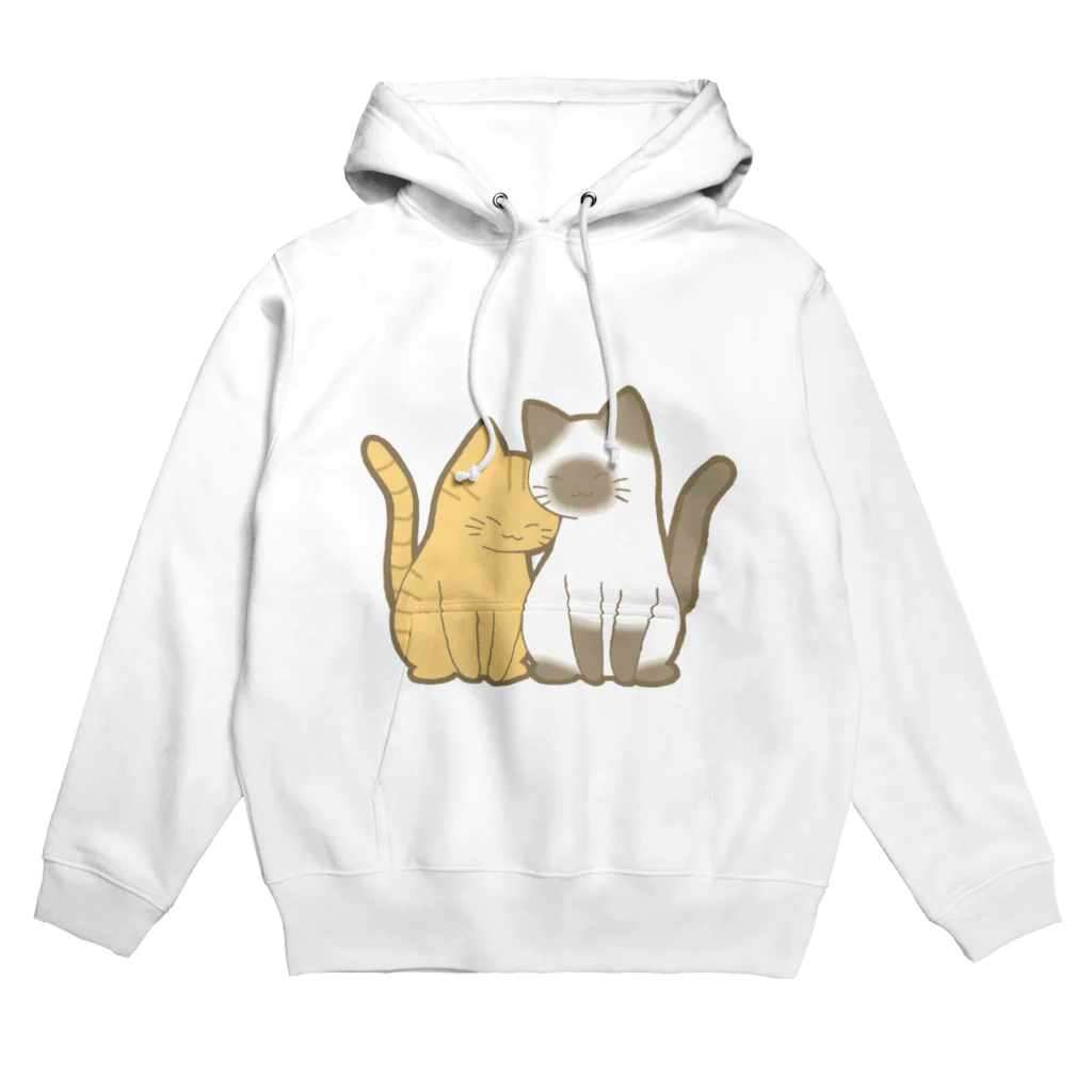 かわいいもののおみせ　いそぎんちゃくの表裏印刷　仲良し猫　茶トラ&ポインテッド Hoodie