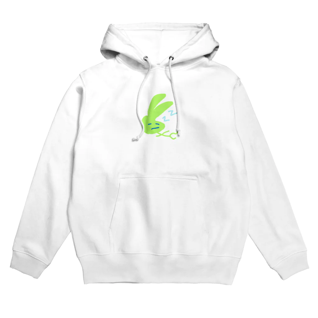 なめこびとのねむいからねる黄緑うさぎ Hoodie