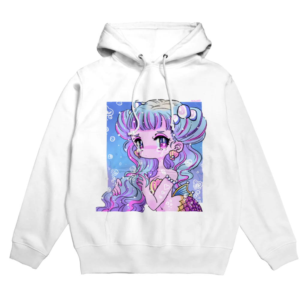 アジサイの織のTear drop Mermaid Hoodie