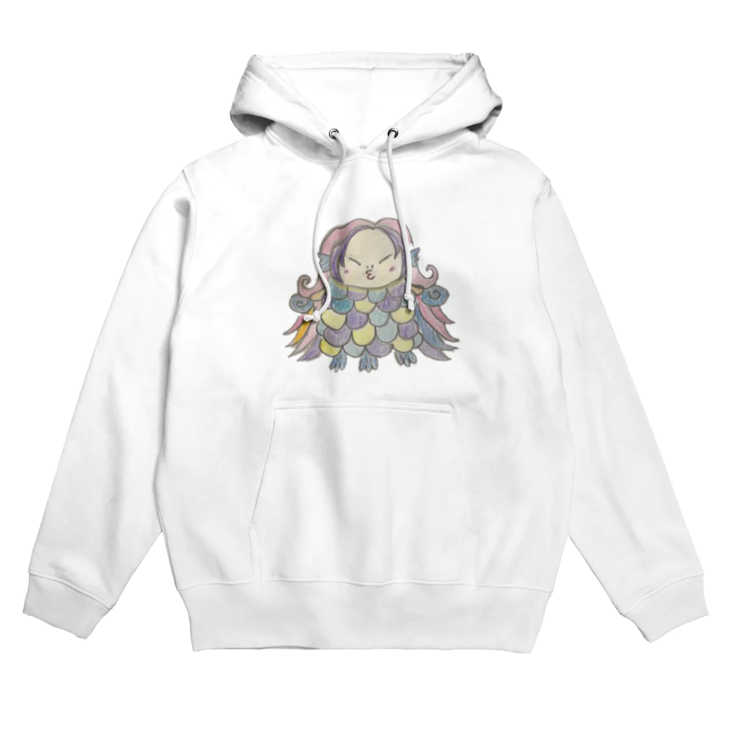 y.y.ferretsのアマビエ様風　ギンビエさま（カラー） Hoodie