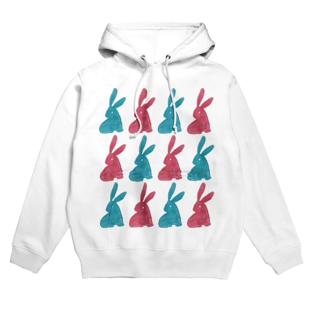 ついついのツイッターの色鉛筆うさぎ２ Hoodie