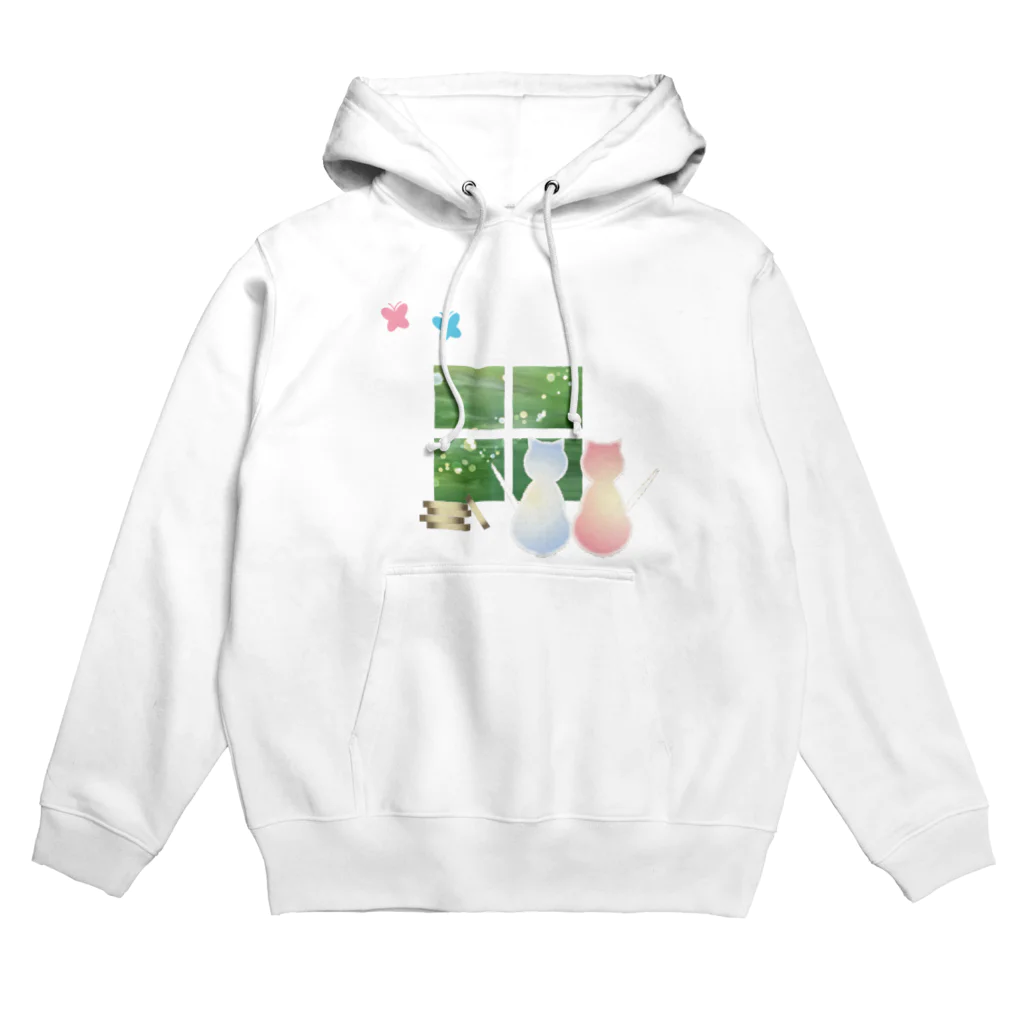 やまとねこのねこと蝶 Hoodie