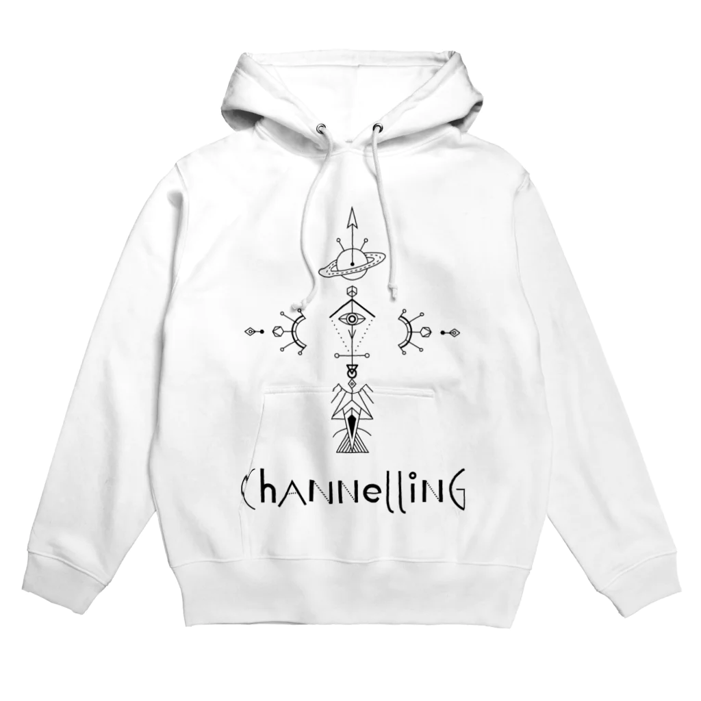 SANKAKU DESIGN STOREの宇宙からの交信。CHANNELING.A 黒 Hoodie