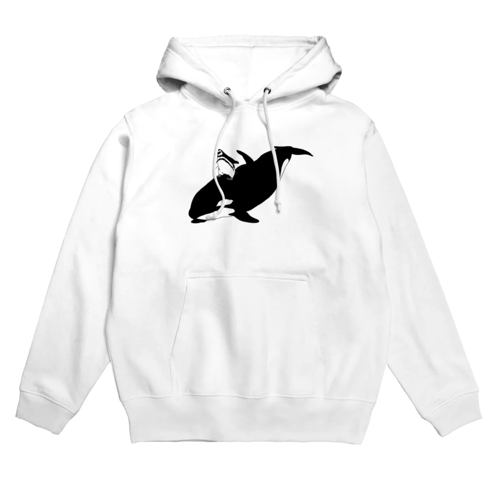 ナイロドノのシャチ乗りペンギン Hoodie