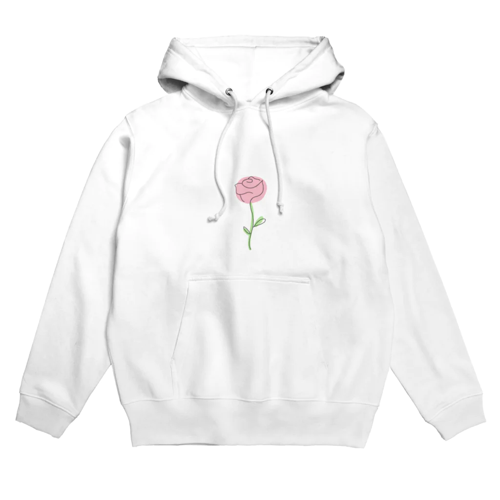 Anju_rian︎︎☁︎︎*.のPink Rose Hoodie