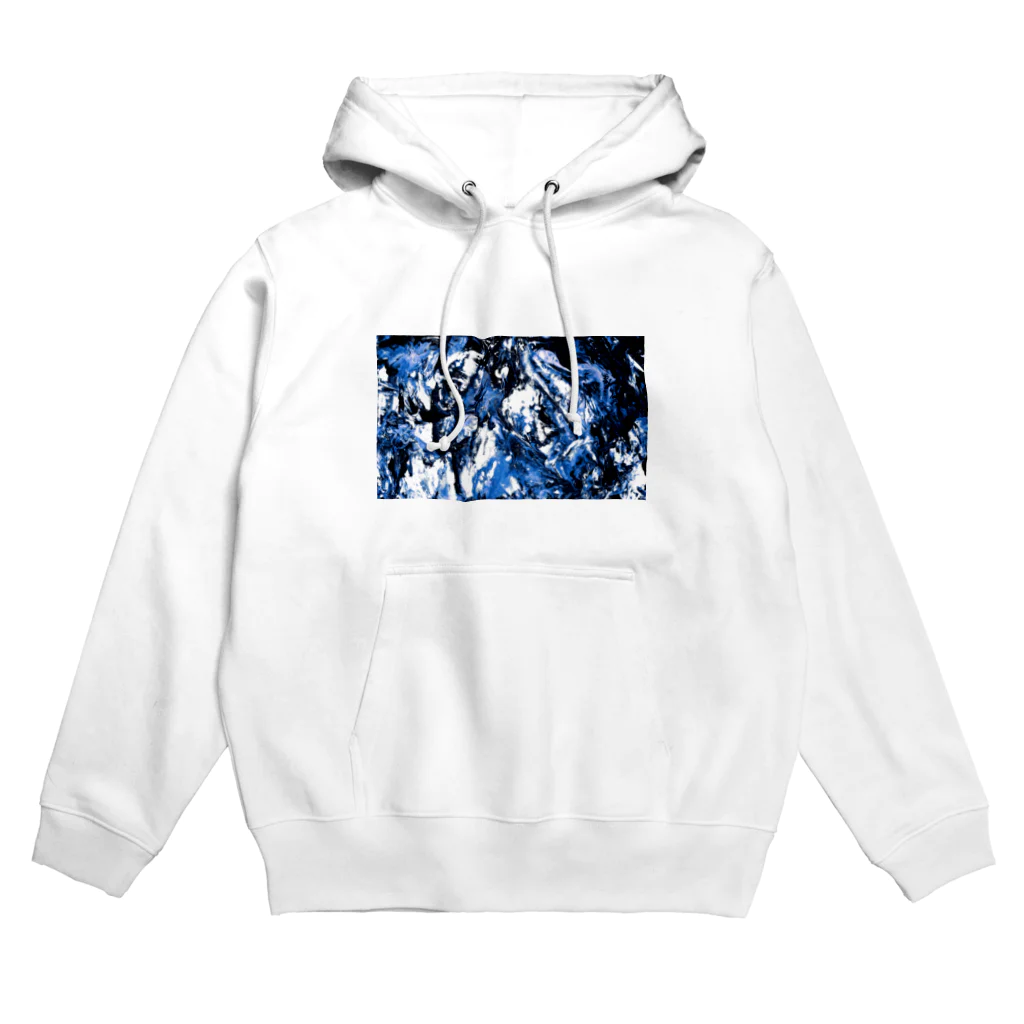 兎派のpaint_01_landscape(blue) Hoodie