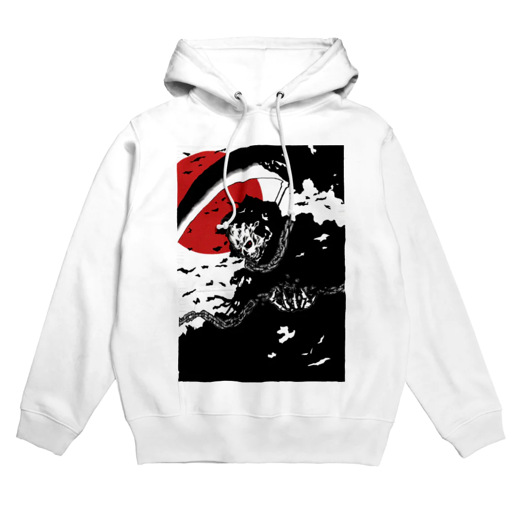 月のティラミスの鎌とスカル Hoodie