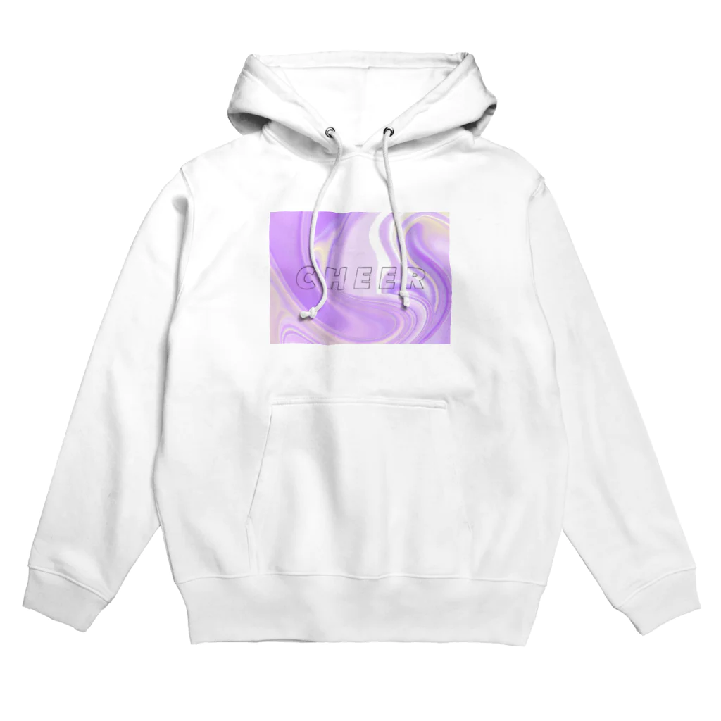 ChellChellCheerのパープル マーブル　チア Hoodie