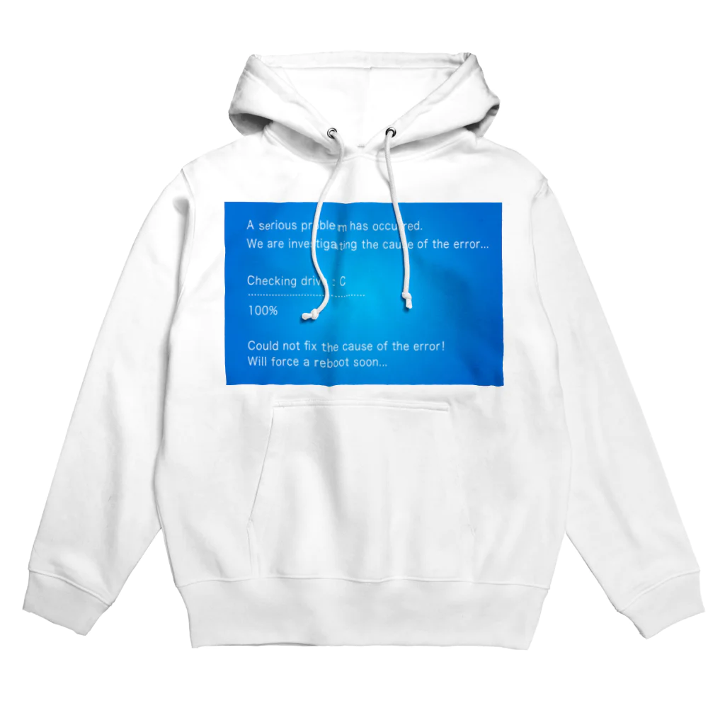 illust_designs_labの架空のブルースクリーンエラー画面のイラスト  Hoodie