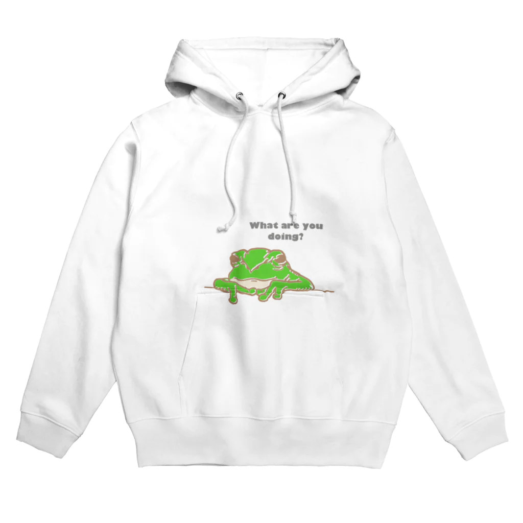 Cubのおえかきグッズ。の覗き見カエルくん Hoodie