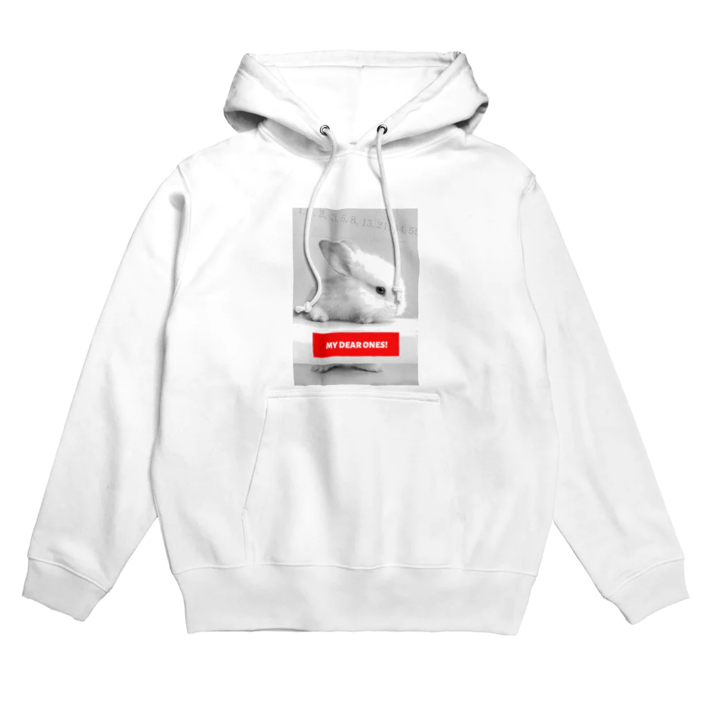 ANOTHER GLASSのフィボナッチのウサギ Hoodie