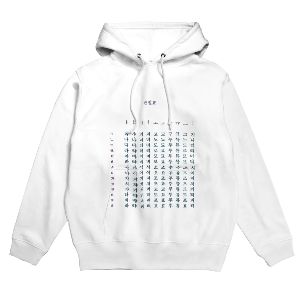 ニムニムのお部屋の反切表（カナダラ） Hoodie