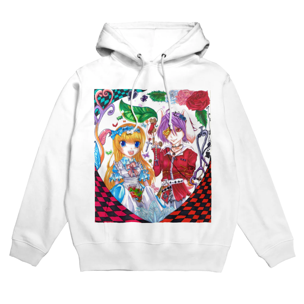 ぺちゃの ○。銀狐堂。○ のアリスと時計うさぎ Hoodie