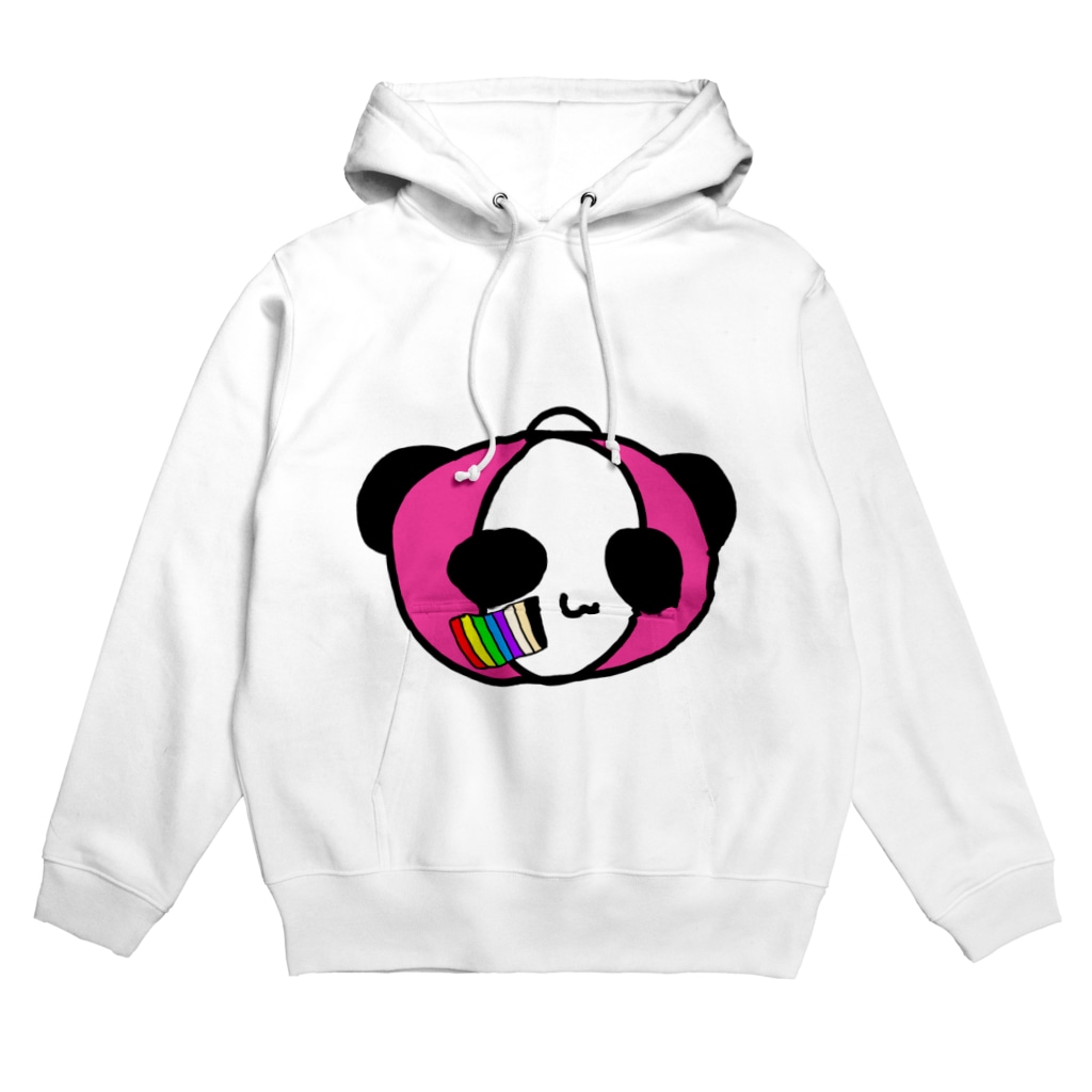 248-nijiya-のレインボーペイントぱんこちゃん Hoodie