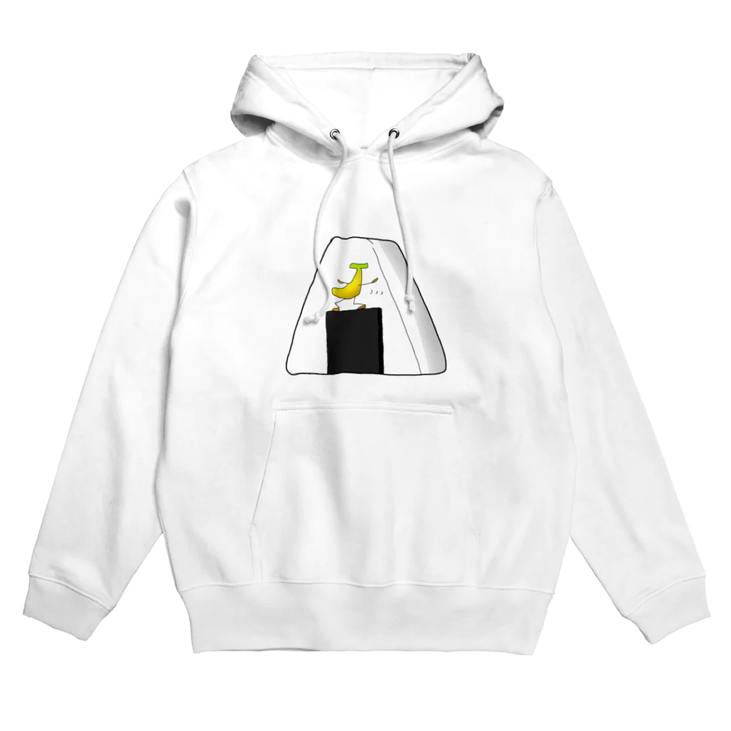 こんぺい工房のおにぎりに登るバナナ Hoodie