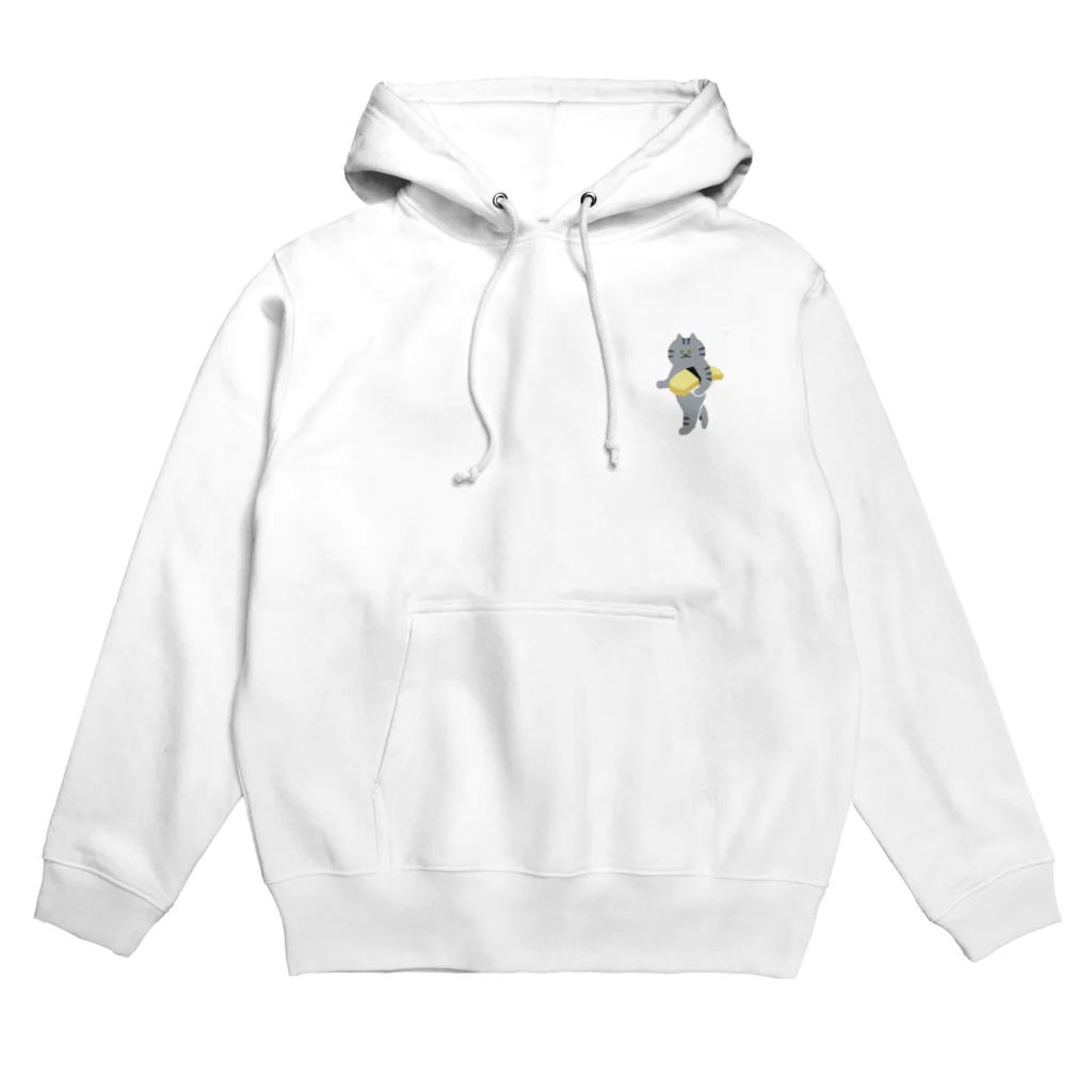 SUIMINグッズのお店の【小】玉子の握り寿司をのんびり運ぶねこ Hoodie