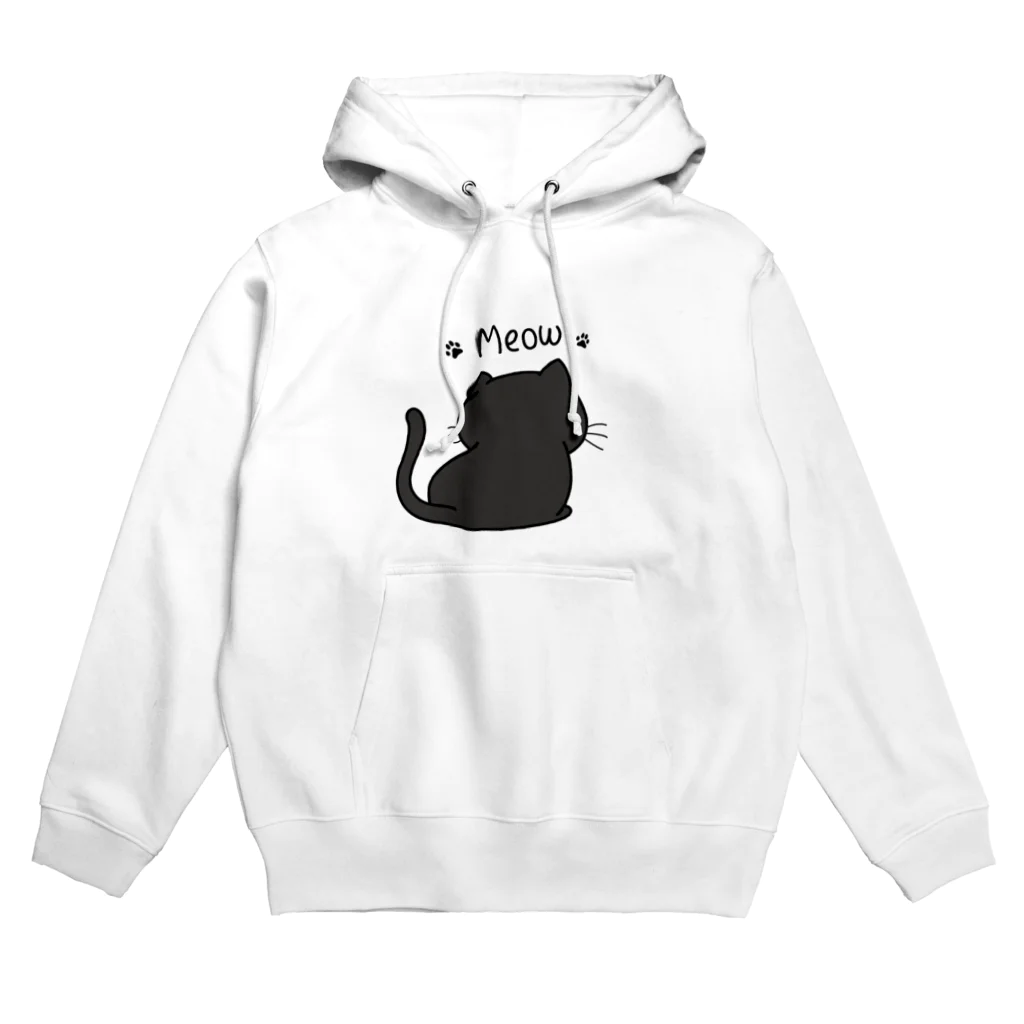 Links-Tの黒猫後ろ姿 Hoodie