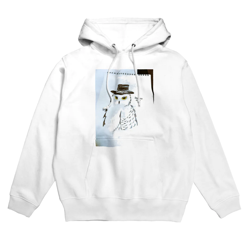 理央っだっつの。のsnowy owl Hoodie