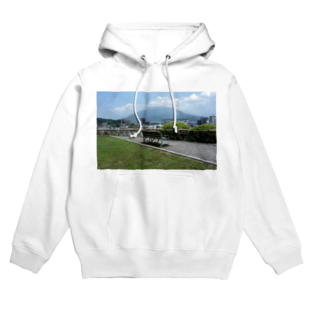 吉原教室の櫻島とベンチ Hoodie