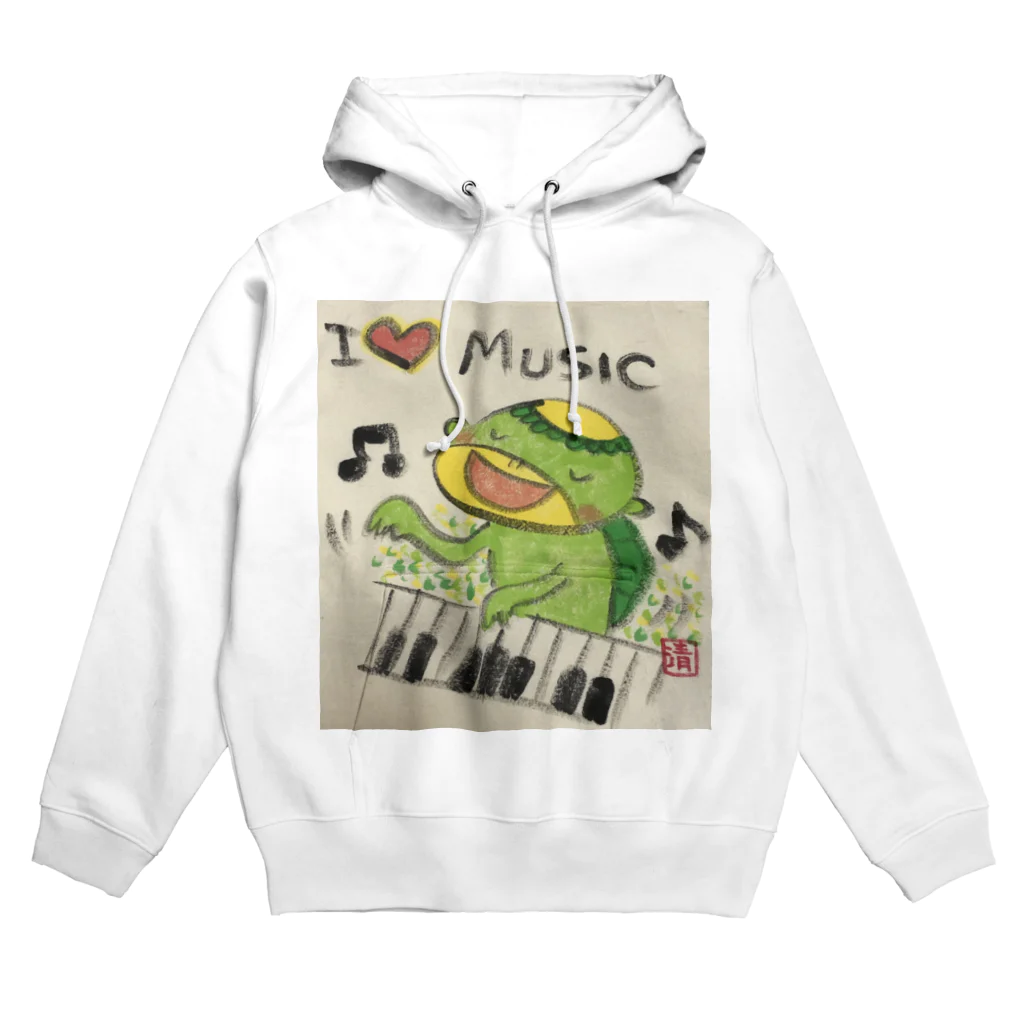 KIYOKA88WONDERLANDのピアノかっぱくん Piano Kappa-kun Hoodie