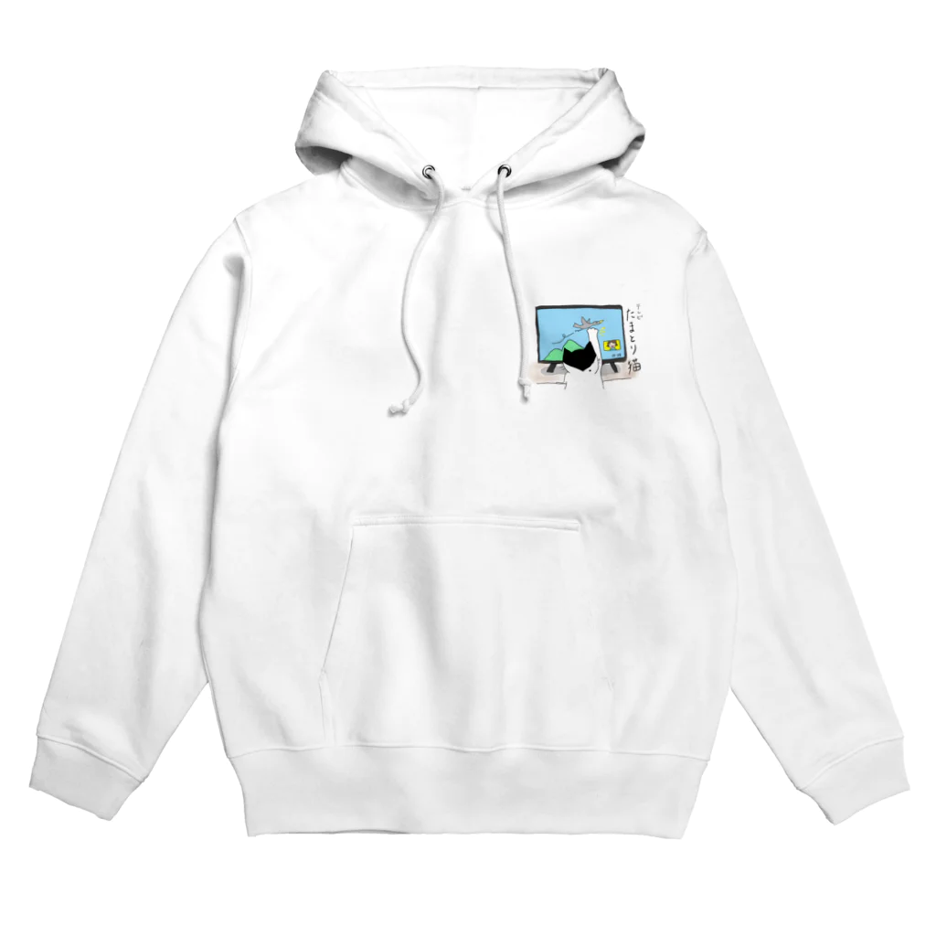 ねこがすき（ハチワレ猫姉妹のママ）のテレビたまとり猫 Hoodie