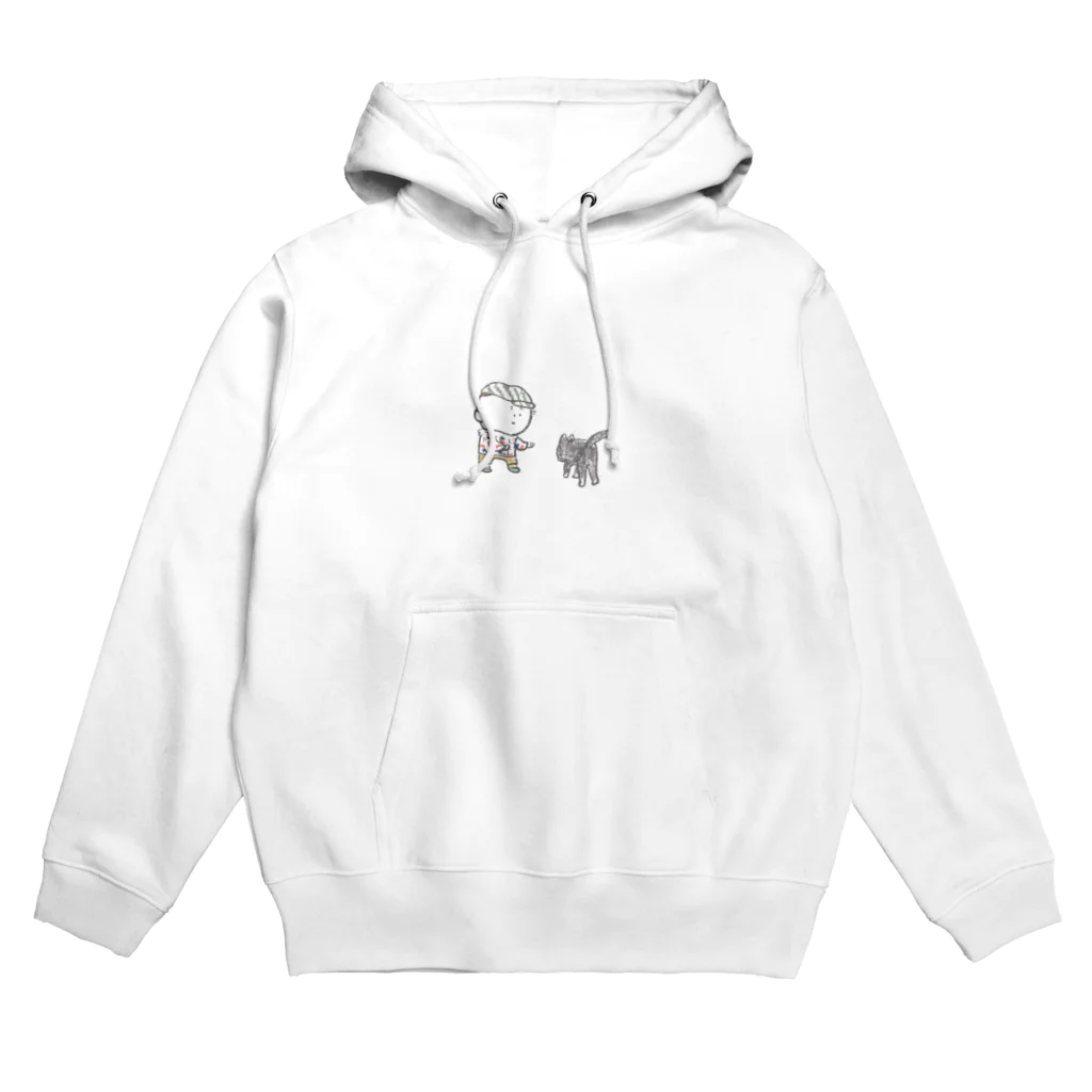 ふっくらボリサットの猫にちょっかいだす夫・サミ太郎 Hoodie