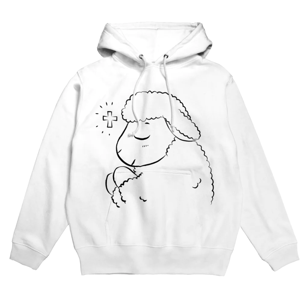 いのりんジャパンオフィシャルグッズショップの祈るいのりんモノクロ（大） Hoodie