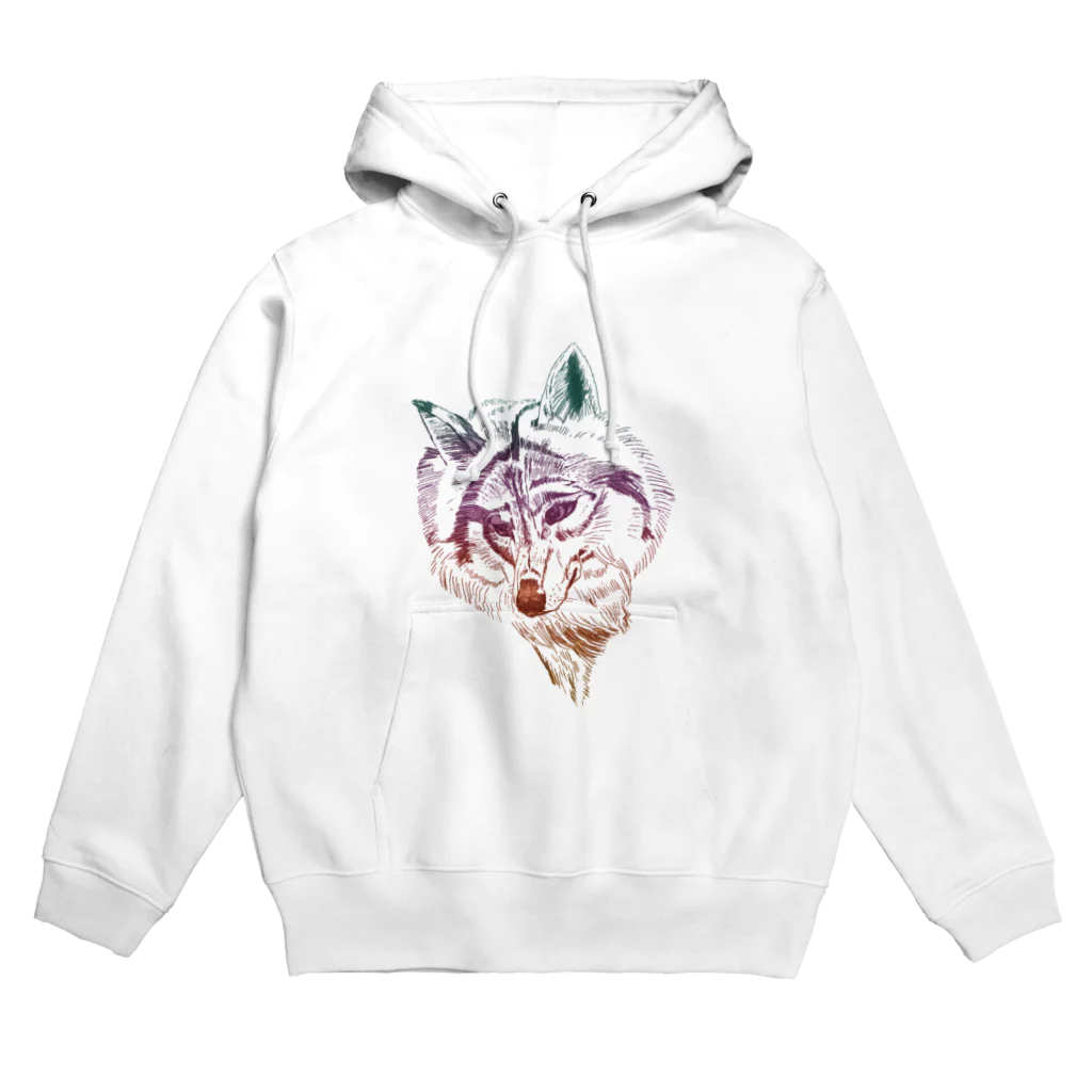 lifejourneycolorfulのカラフル ウルフ Hoodie