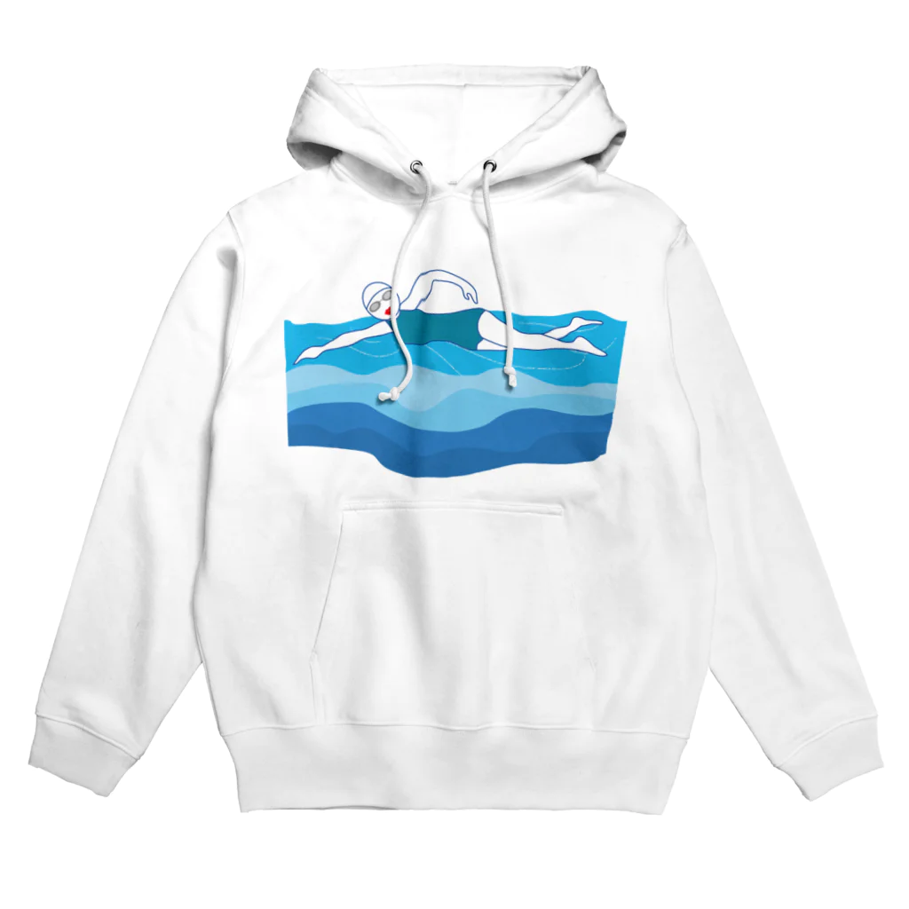 POPUP_KOBE_MARIKOの赤い唇のクロール Hoodie