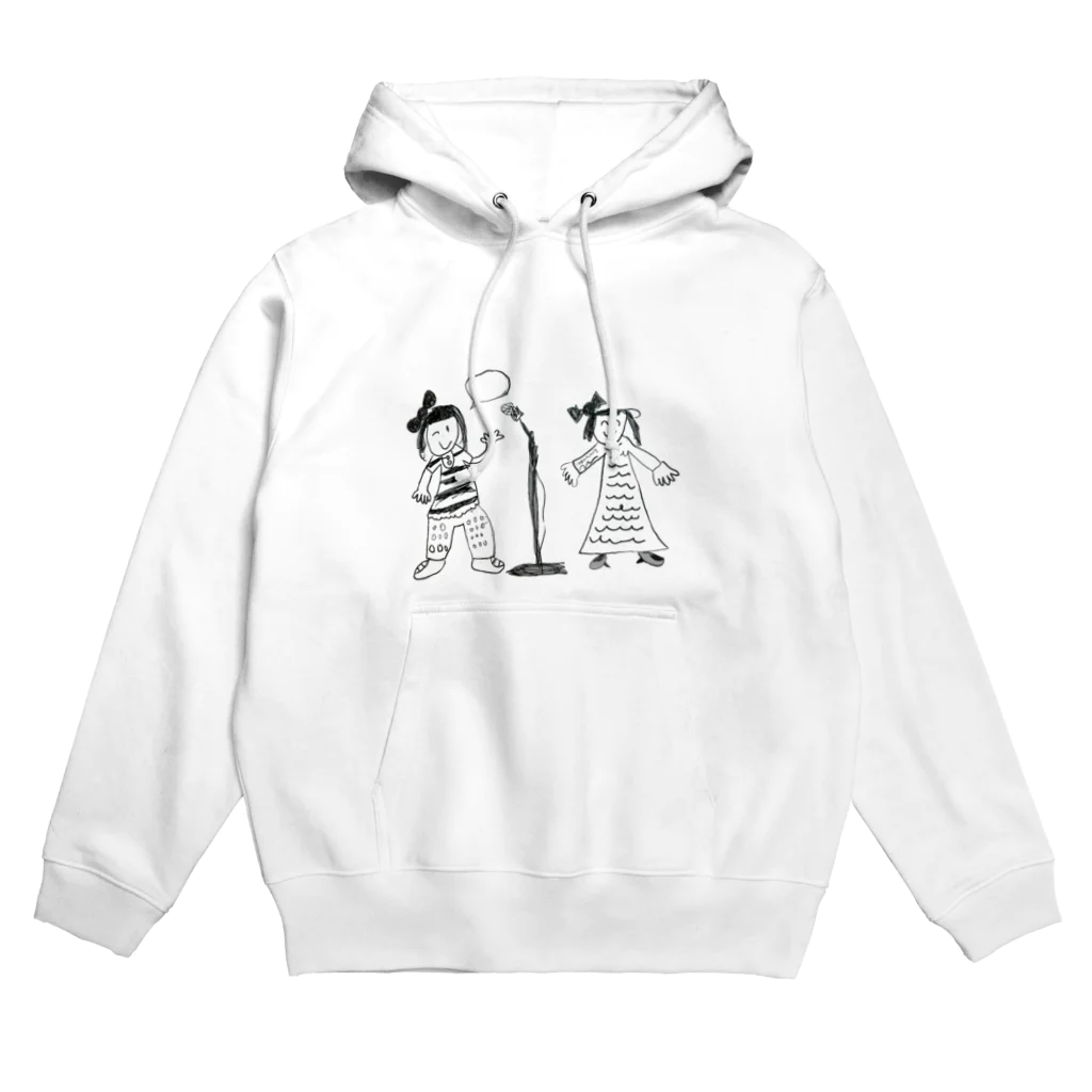 コミック&ブラックの女の子漫才 Hoodie