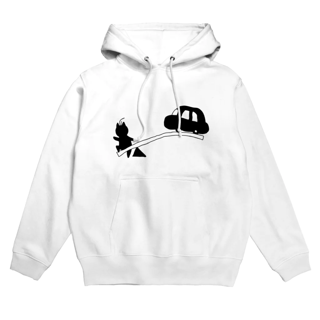 こんぺい工房のバーコード犬のテコの原理シルエット風 Hoodie