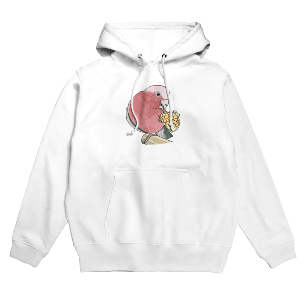 まめるりはことりのモモイロインコちゃんとトウモロコシ【まめるりはことり】 Hoodie