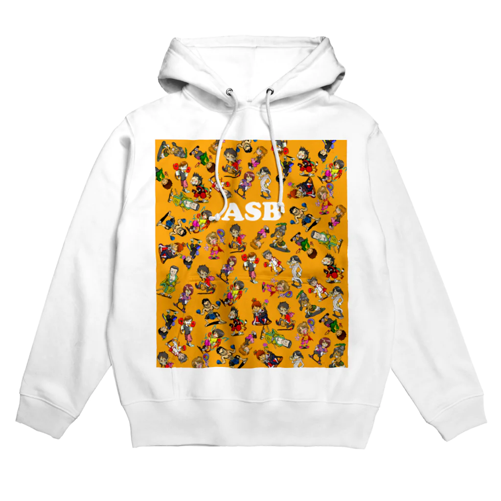 ASB boxingclub SHOPのASBスタッフキャラクターアイテム（オレンジ） Hoodie