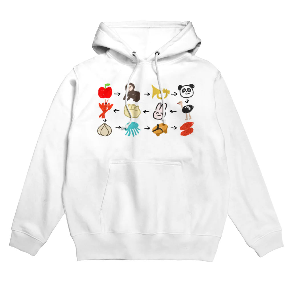 のぐちさきのゆるいしりとり(12コ) Hoodie