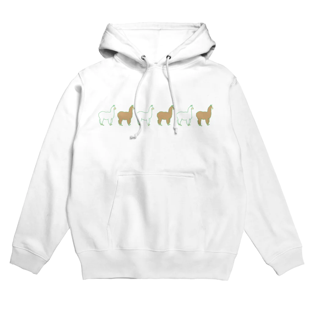 アルパカ雑貨どっとこむ(SUZURI店)のお散歩アルパカ Hoodie