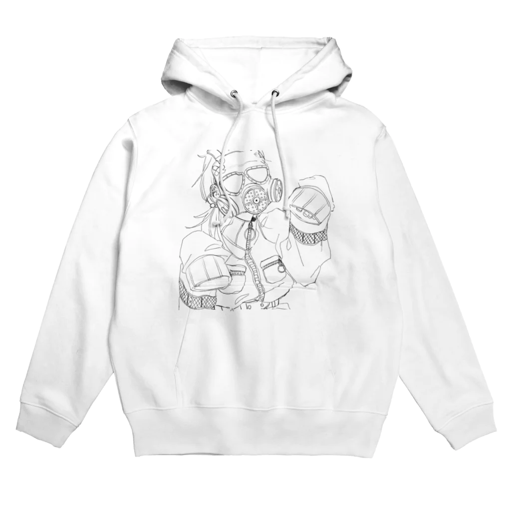 れんのぐっずのガスマスクちゃん(色無しver) Hoodie