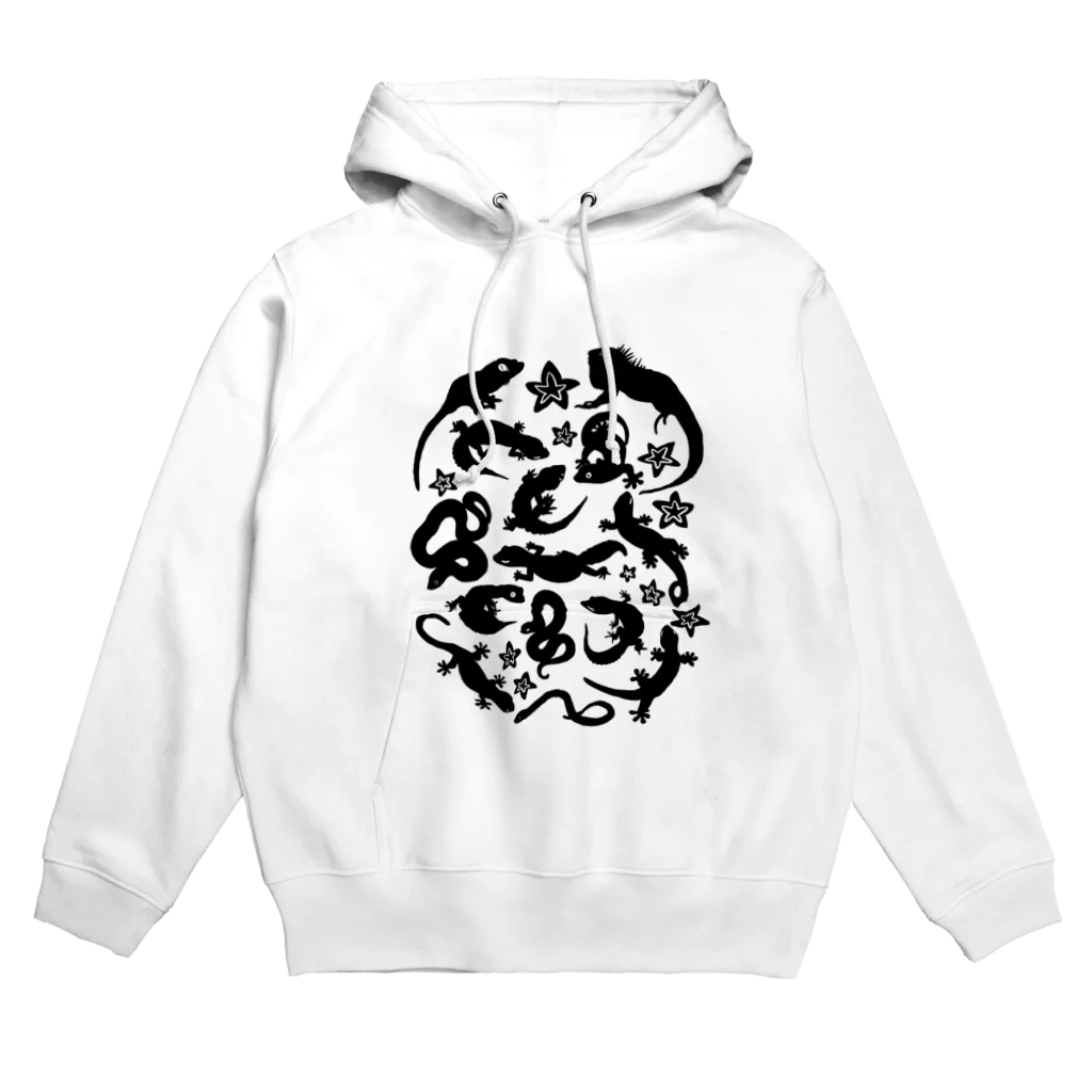 あやるの爬虫類たちのシルエット Hoodie