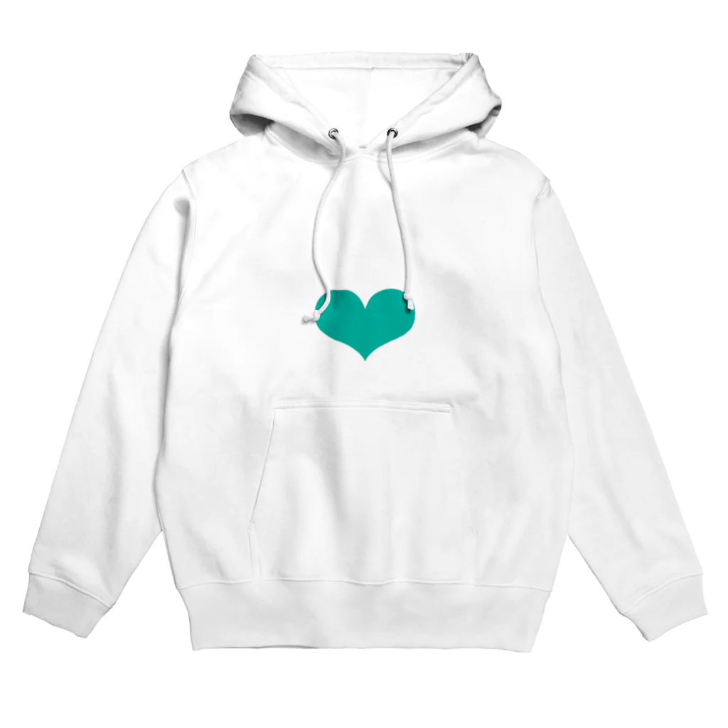 ハートグッズショップのハート　グリーン Hoodie