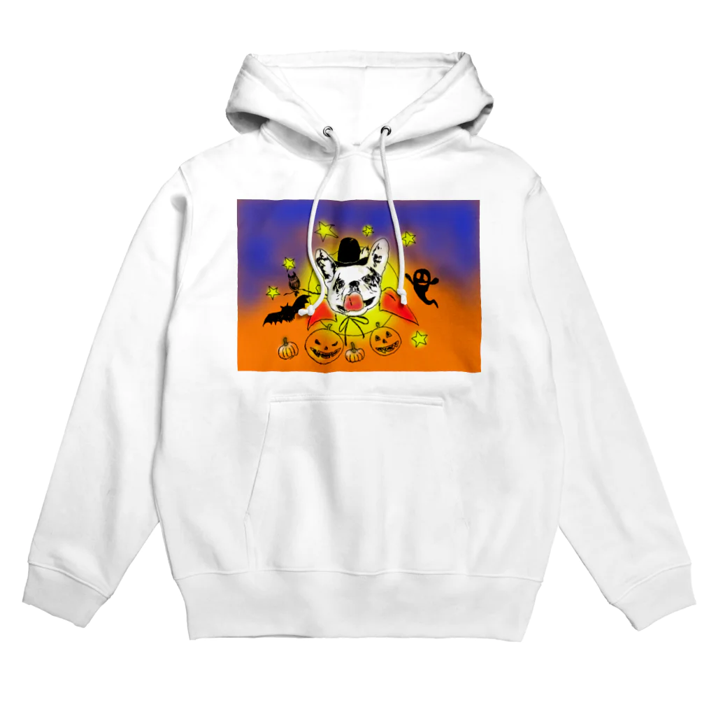 ナミノコ雑貨店のBullseas ハロウィンフレンチブルドッグ  Hoodie