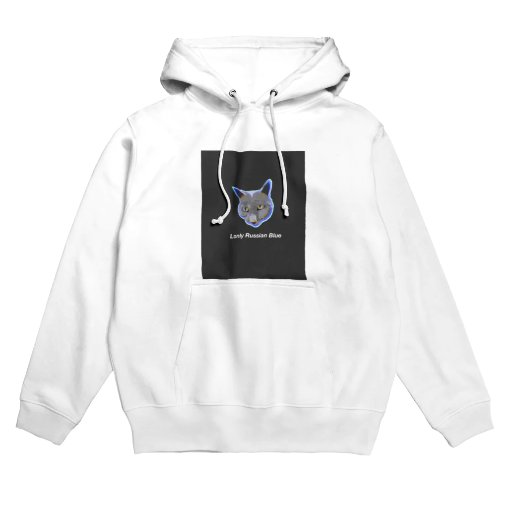 ロシアンブルーとマルチーズのサラウンデッドロシアンブルー Hoodie