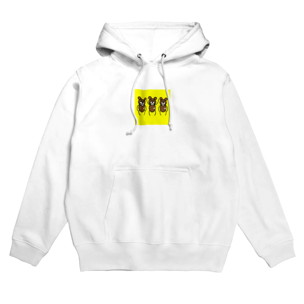 gu-nyanの3匹のケガありクマ Hoodie